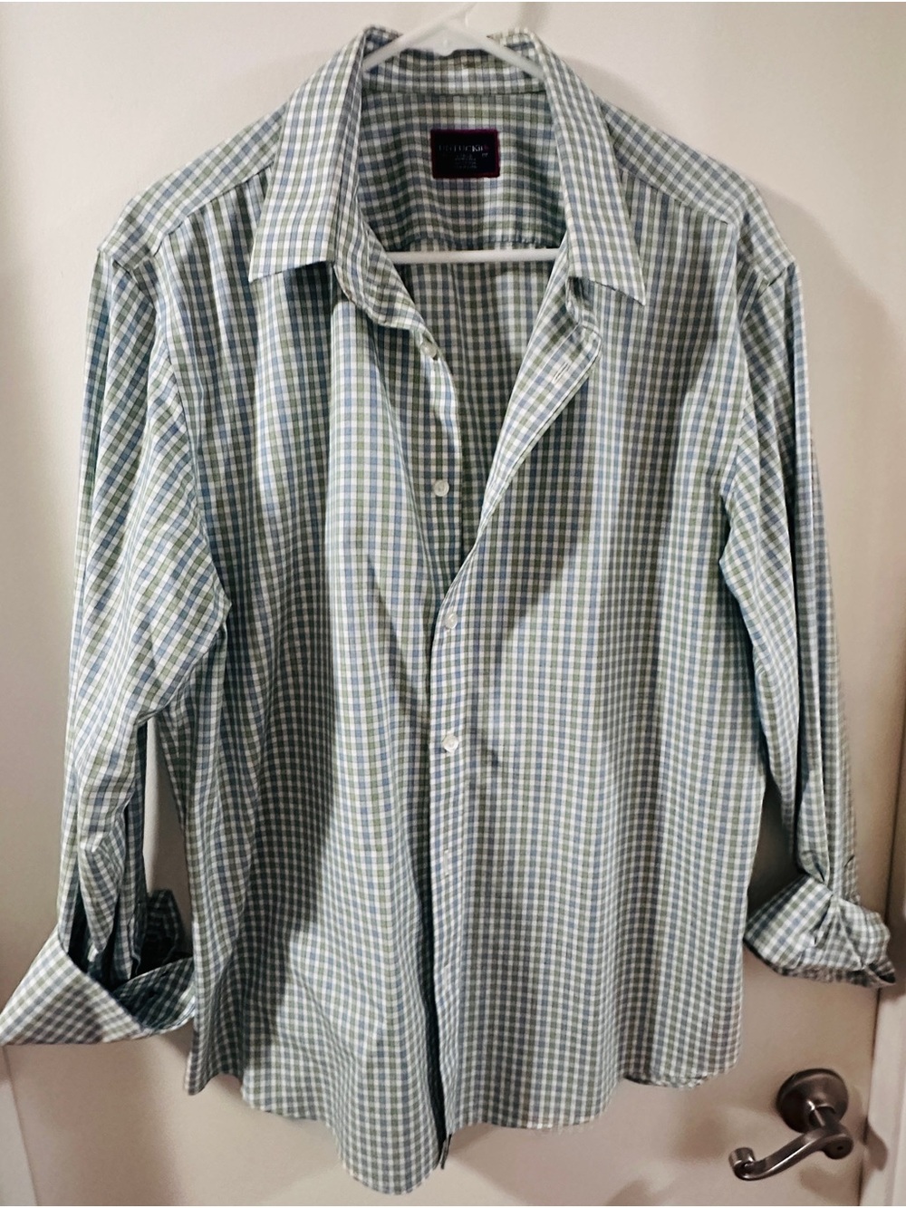 UNTUCKit Dubois Plaid Long Sleeve Button-Down Shirt Mens Large Regular Fit